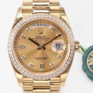 AAA Replica Rolex Day Date M128348RBR-0008 EW Factory Diamond Bezel Mens Watch | aaareplicawatches.is