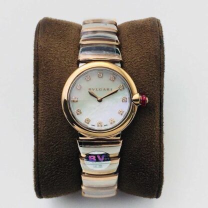 AAA Replica Bvlgari LVCEA 102194 BV Factory Rose Gold Case Women Watch | aaareplicawatches.is