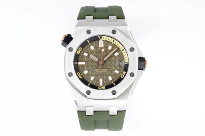 AAA Replica Audemars Piguet Royal Oak Offshore 15720ST.OO.A052CA.01 ZF Factory Green Strap Mens Watch | aaareplicawatches.is