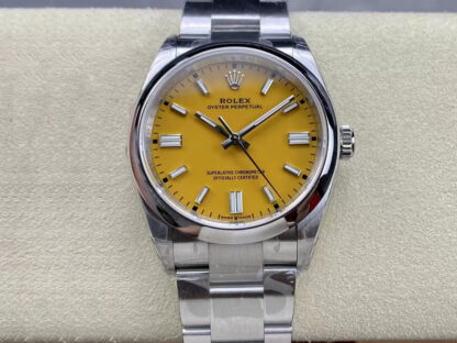 AAA Replica Rolex Oyster Perpetual M126000-0004 36MM VS Factory Yellow Dial Mens Watch | aaareplicawatches.is