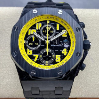 AAA Replica Audemars Piguet Royal Oak Offshore 26176FO.OO.D101CR.02 JJF Factory Black Strap Mens Watch | aaareplicawatches.is