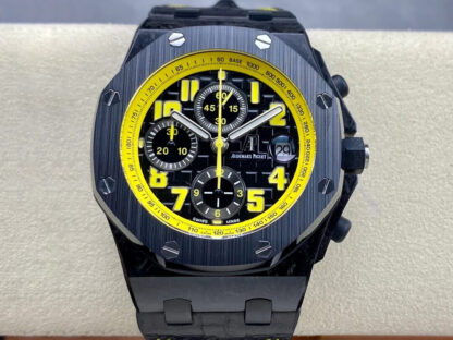 AAA Replica Audemars Piguet Royal Oak Offshore 26176FO.OO.D101CR.02 JJF Factory Black Strap Mens Watch | aaareplicawatches.is