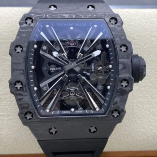 AAA Replica Richard Mille RM12-01 Tourbillon RM Factory Black Strap Mens Watch | aaareplicawatches.is