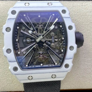 AAA Replica Richard Mille RM12-01 Tourbillon RM Factory Skeleton Dial Mens Watch | aaareplicawatches.is