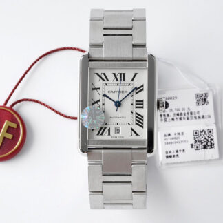 AAA Replica Cartier Tank W5200028 AF Factory White Dial Mens Watch | aaareplicawatches.is