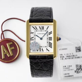 AAA Replica Cartier Tank Quartz W5200004 AF Factory Black Strap Woman Watch | aaareplicawatches.is