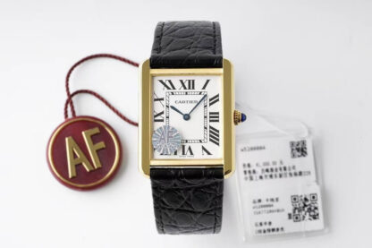 AAA Replica Cartier Tank Quartz W5200004 AF Factory Black Strap Woman Watch | aaareplicawatches.is