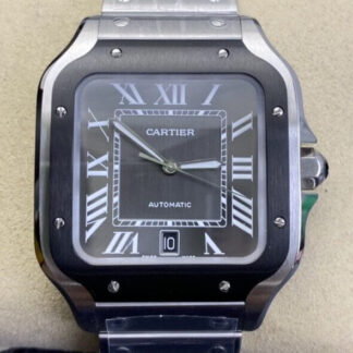 AAA Replica Cartier Santos WSSA0037 BV Factory Black Bezel Mens Watch | aaareplicawatches.is