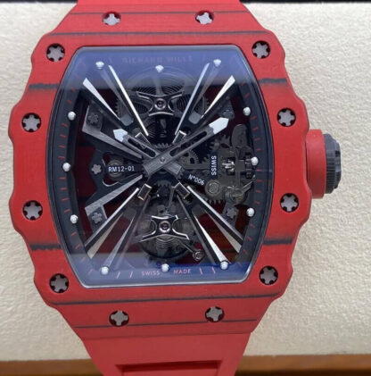 AAA Replica Richard Mille RM12-01 Tourbillon RM Factory Skeleton Dial Mens Watch | aaareplicawatches.is