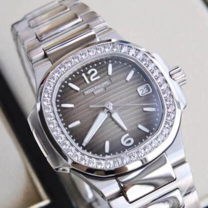 AAA Replica Patek Philippe Nautilus 7010/1G-012 Stainless Steel Strap Woman Watch | aaareplicawatches.is