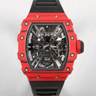 AAA Replica Richard Mille RM12-01 Tourbillon RM Factory Red Skeleton Dial Mens Watch | aaareplicawatches.is