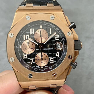 AAA Replica Audemars Piguet Royal Oak Offshore 26470OR.OO.A002CR.02 APF Factory Black Strap Mens Watch | aaareplicawatches.is