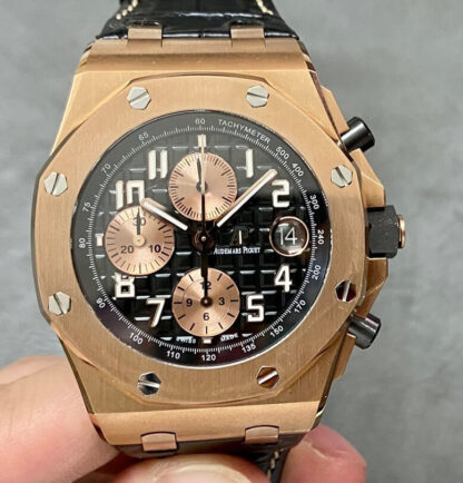 AAA Replica Audemars Piguet Royal Oak Offshore 26470OR.OO.A002CR.02 APF Factory Black Strap Mens Watch | aaareplicawatches.is