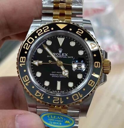 AAA Replica Rolex GMT Master II M126713grnr-0001 Clean Factory Black Bezel Mens Watch | aaareplicawatches.is