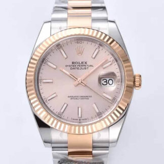 AAA Replica Rolex Datejust 41MM M126331-0009 Clean Factory Pink Dial Mens Watch | aaareplicawatches.is