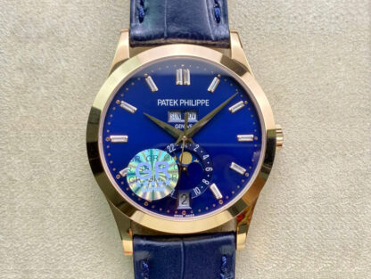 AAA Replica Patek Philippe Complications 5396R-015 GR Factory Blue Leather Strap Mens Watch | aaareplicawatches.is