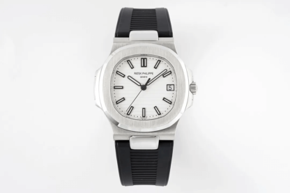 AAA Replica Patek Philippe Nautilus 5711 PPF Factory Black Rubber Strap Mens Watch | aaareplicawatches.is