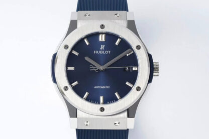 AAA Replica Hublot Classic Fusion 542.NX.7170.RX 42MM HB Factory Blue Rubber Strap Mens Watch | aaareplicawatches.is