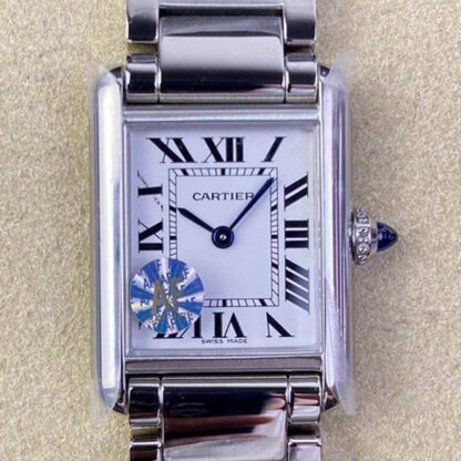 AAA Replica Cartier Tank WSTA0051 AF Factory Stainless Steel Strap Woman Watch | aaafactory.io