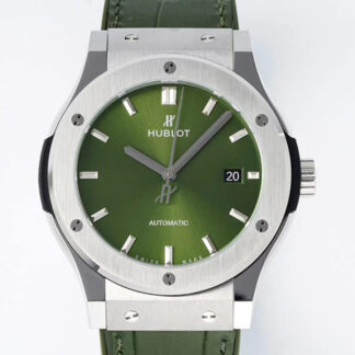 AAA Replica Hublot Classic Fusion 542.NX.8970.LR 42MM HB Factory Green Leather Strap Mens Watch | aaareplicawatches.is