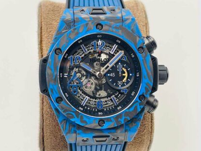 AAA Replica Hublot BIG BANG HB Factory Carbon Fiber Blue Case Mens Watch | aaafactory.io