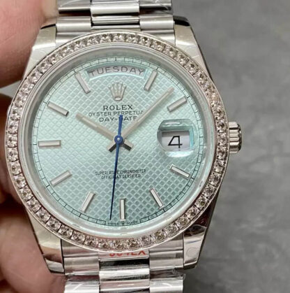 AAA Replica Rolex Day Date 228236 GM Factory V2 Counterweight Version Diamond Bezel Mens Watch | aaafactory.io