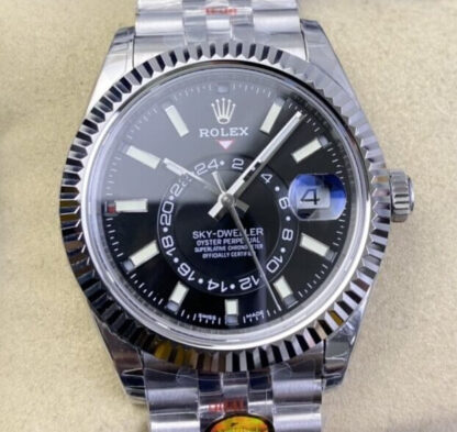 AAA Replica Rolex Sky Dweller M326934-0006 Noob Factory V2 Black Dial Mens Watch | aaafactory.io