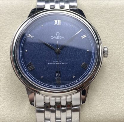 AAA replica Omega De Ville 434.10.40.20.03.001 KZ Factory Blue Dial Mens Watch | aaafactory.io