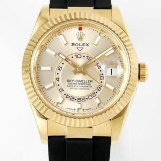 AAA Replica Rolex Sky Dweller M326238-0007 ZF factory Gold dial Mens Watch | aaafactory.io