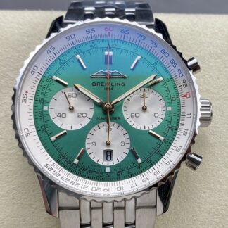 AAA Replica Breitling Aviation Chronograph 1 AB0139211L1A1 BLS Factory Mint Green Dial Men's Watches | aaafactory.io