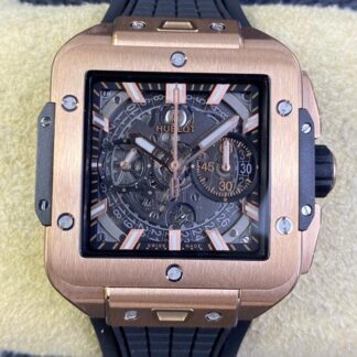 AAA Replica Hublot SQUARE BANG UNICO 821.OX.0180.RX BB Factory Rubber Strap Mens Watches | aaafactory.io