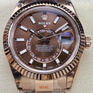 AAA Replica Rolex Sky-Dweller m326935-0006 Noob Factory Brown Dial Mens Watch | aaafactory.io