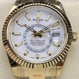 AAA Replica Rolex Sky-Dweller m326938-0005 Noob Factory White Dial Mens Watch | aaafactory.io