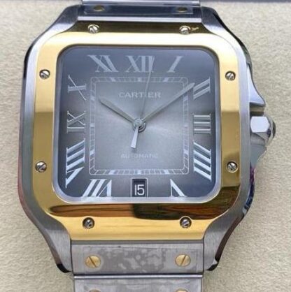 AAA Replica Cartier SANTOS DE CARTIER W2SA0030 BV Factory Gradient Gray Dial Mens Watch | aaafactory.io