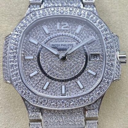 AAA Replica Patek Philippe Nautilus 7021/1G-001 AMG Factory Diamond Dial Ladies Watch | aaafactory.io