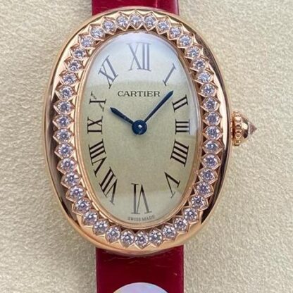 AAA Replica Cartier Bathtub Series WJBA0031 DR Factory Red Strap Ladies Watch | aaafactory.io