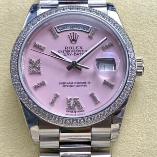 AAA Replica Rolex DayDate m128349rbr-0008 8+ Factory Pink Dial Ladies Watches | aaafactory.io